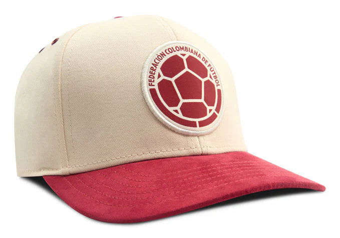 Gorra Oficial FCF Selección Colombia vintage FCFD0524 Beige Rojo