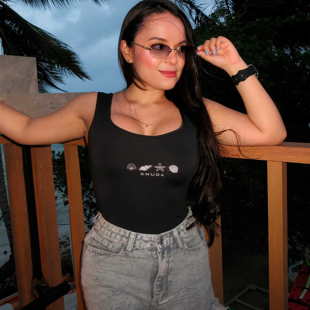 Body Cuello Cuadrado Tirantes Anchos Ref Nautilus