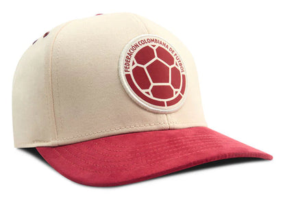 Gorra Oficial FCF Selección Colombia vintage FCFD0524 Beige Rojo