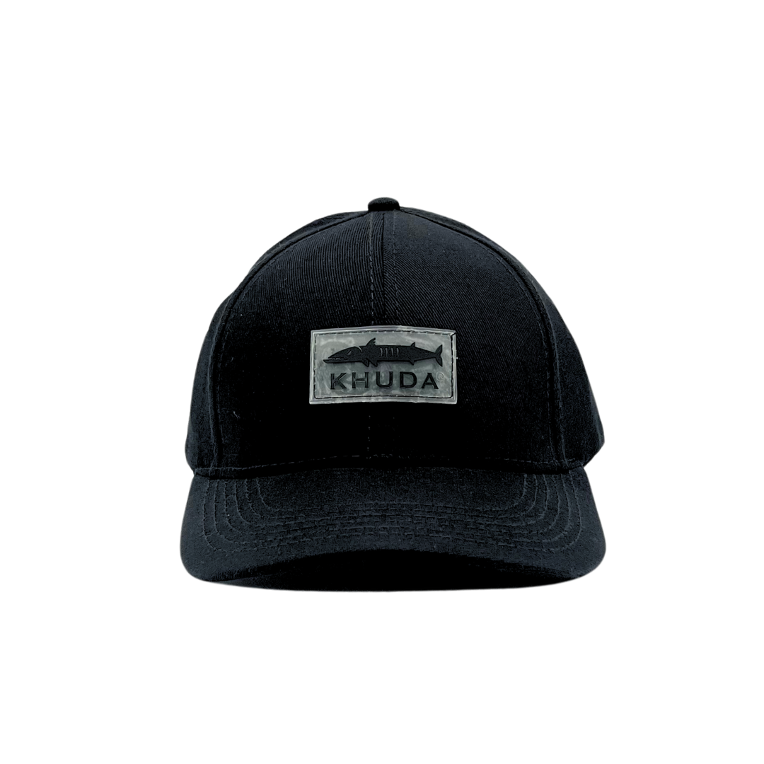 Gorra Dril 6Cr Negra Ref PVC Cristal