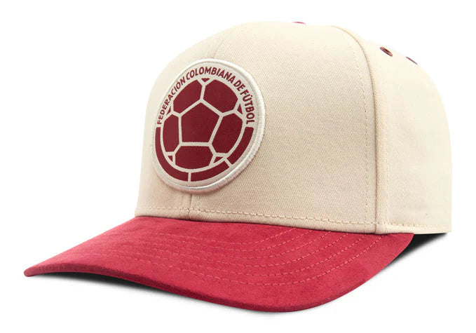 Gorra Oficial FCF Selección Colombia vintage FCFD0524 Beige Rojo