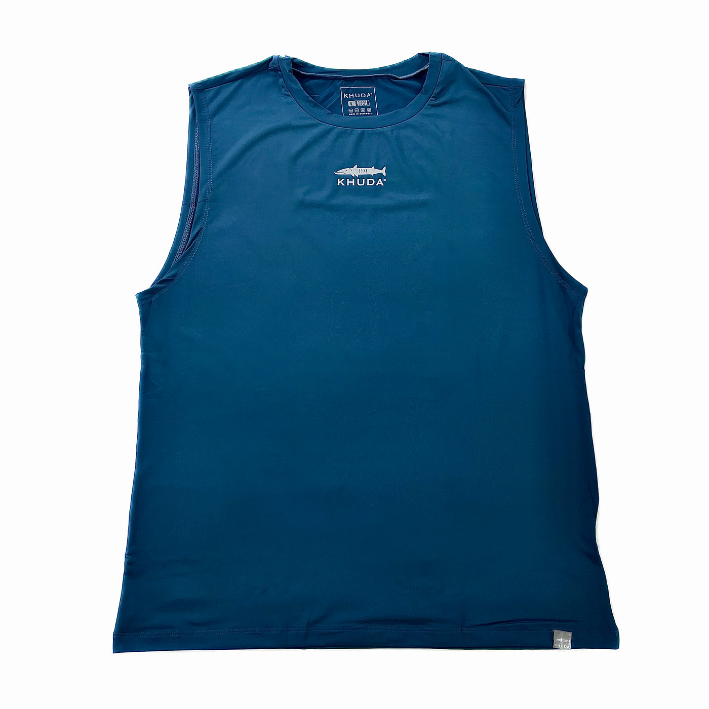 Camiseta Deportiva Sin Manga Azul Petroleo