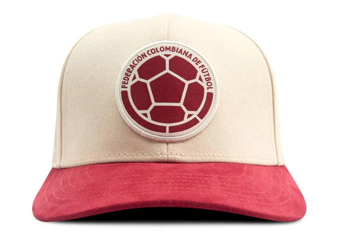 Gorra Oficial FCF Selección Colombia vintage FCFD0524 Beige Rojo