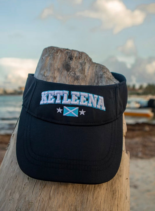 Visera Antifluido Ref Ketleena 3D Sai Flag Negra Bordada