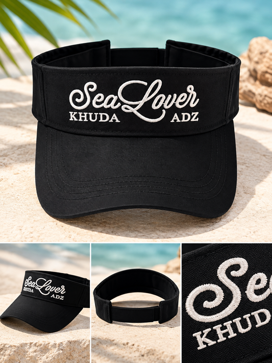 Visera Antifluido Ref Sea Lover V1 Negra Bordado Blanco