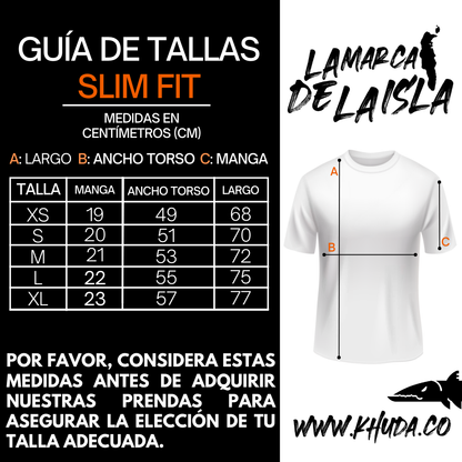 Camiseta Hombre Slimfit Negra Estampada