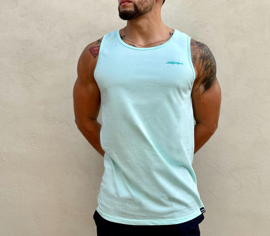 Camisilla Hombre Verde Menta Estampada Punto Khuda