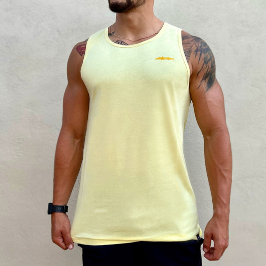 Camisilla Hombre Amarillo Pale Estampada Punto Khuda