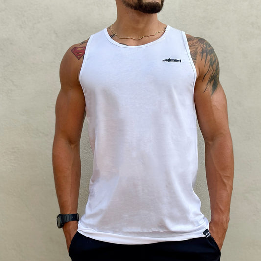 Camisilla Hombre Blanca Estampada Punto Khuda