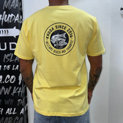 Camiseta Hombre Classicfit Amarillo Pale Ref Savage Khuda