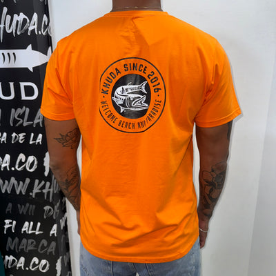 Camiseta Hombre Classicfit Naranja Ref Savage Khuda