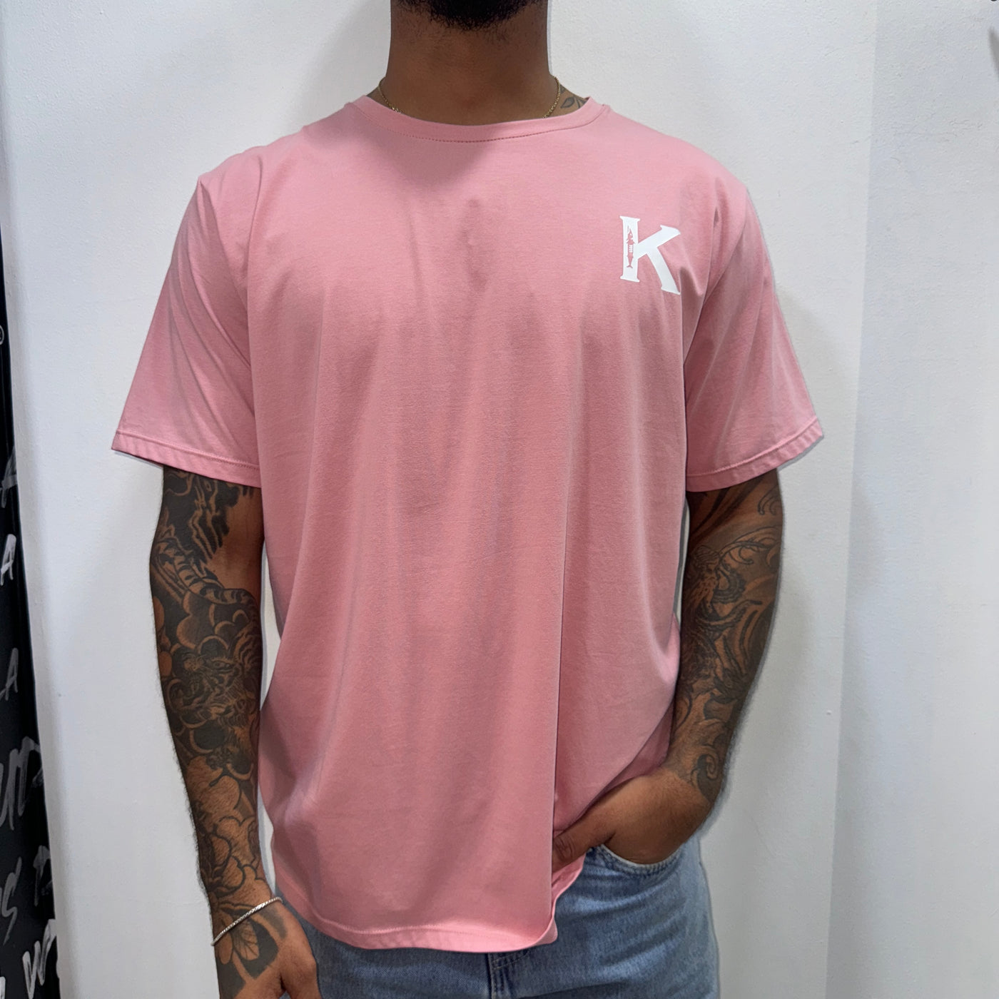 Camiseta Hombre Slimfit Rosa Viejo Ref Savage Khuda