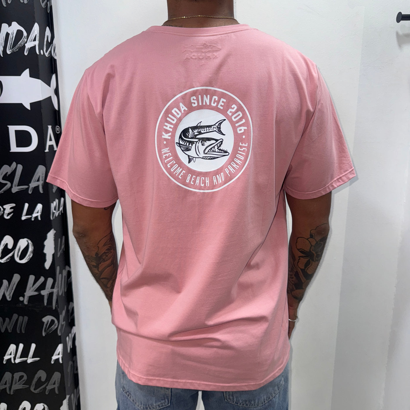 Camiseta Hombre Slimfit Rosa Viejo Ref Savage Khuda