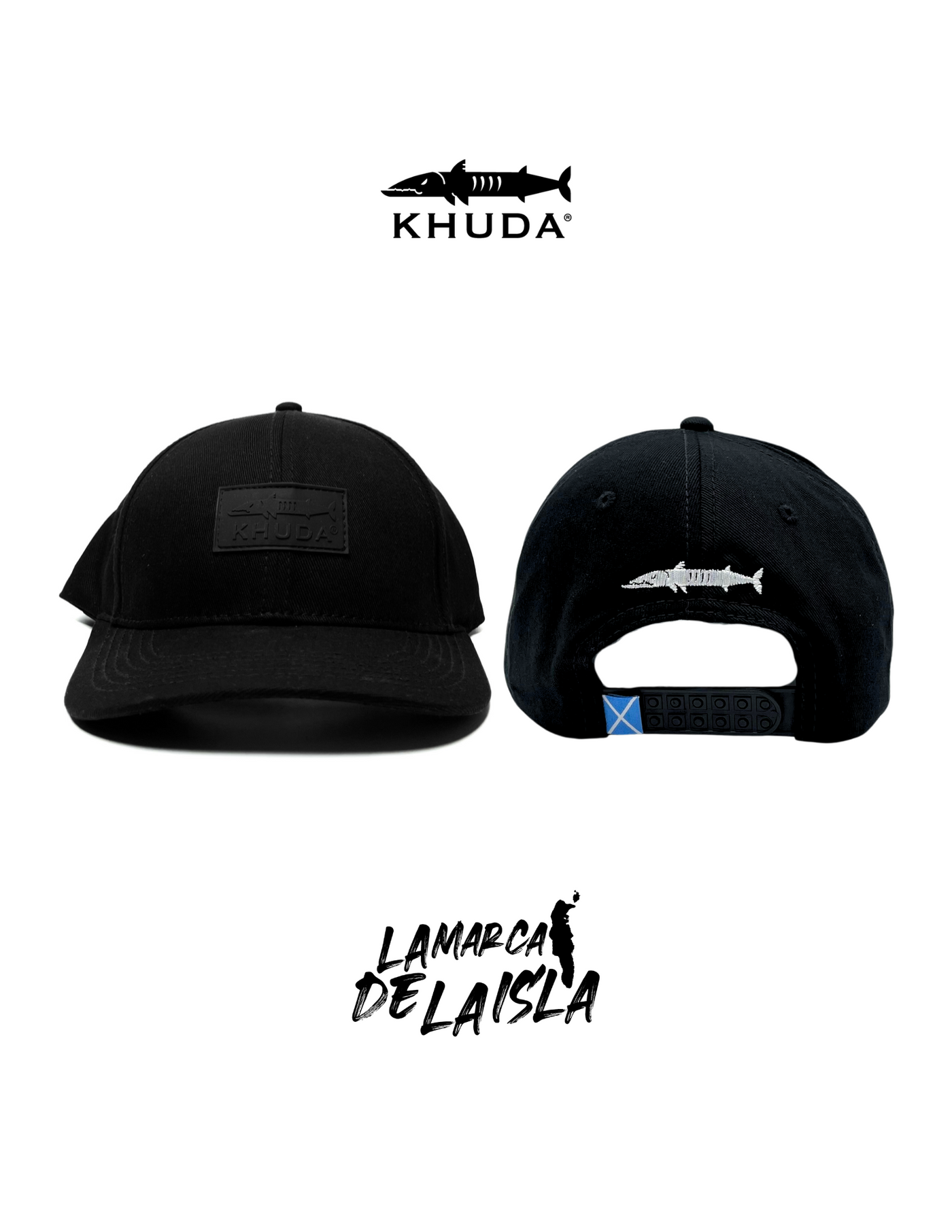 Gorra Dril 6Cr Negra Ref PVC Full Black