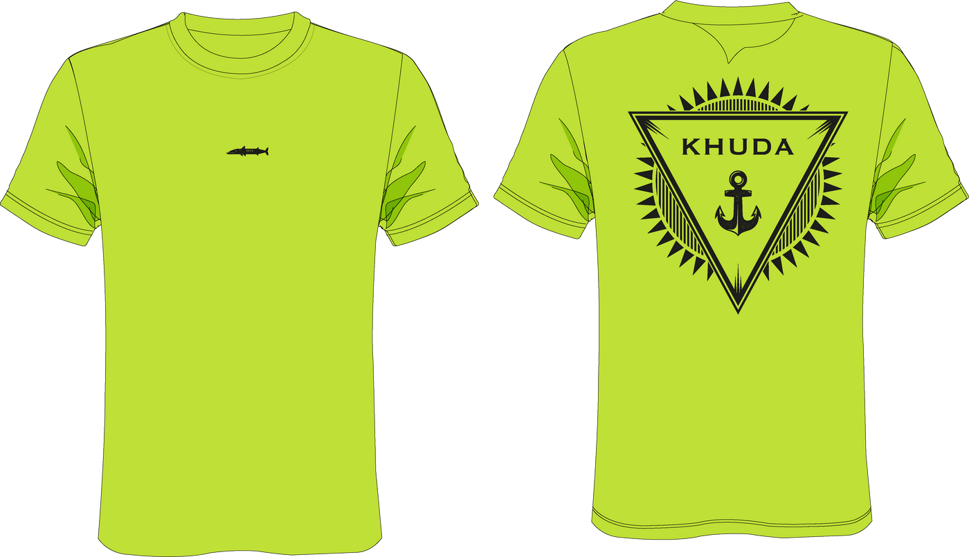 Camiseta Para Hombre Verde Viche Ref Triangulo Ancla Slimfit