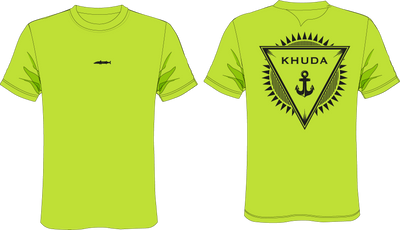 Camiseta Para Hombre Verde Viche Ref Triangulo Ancla Slimfit