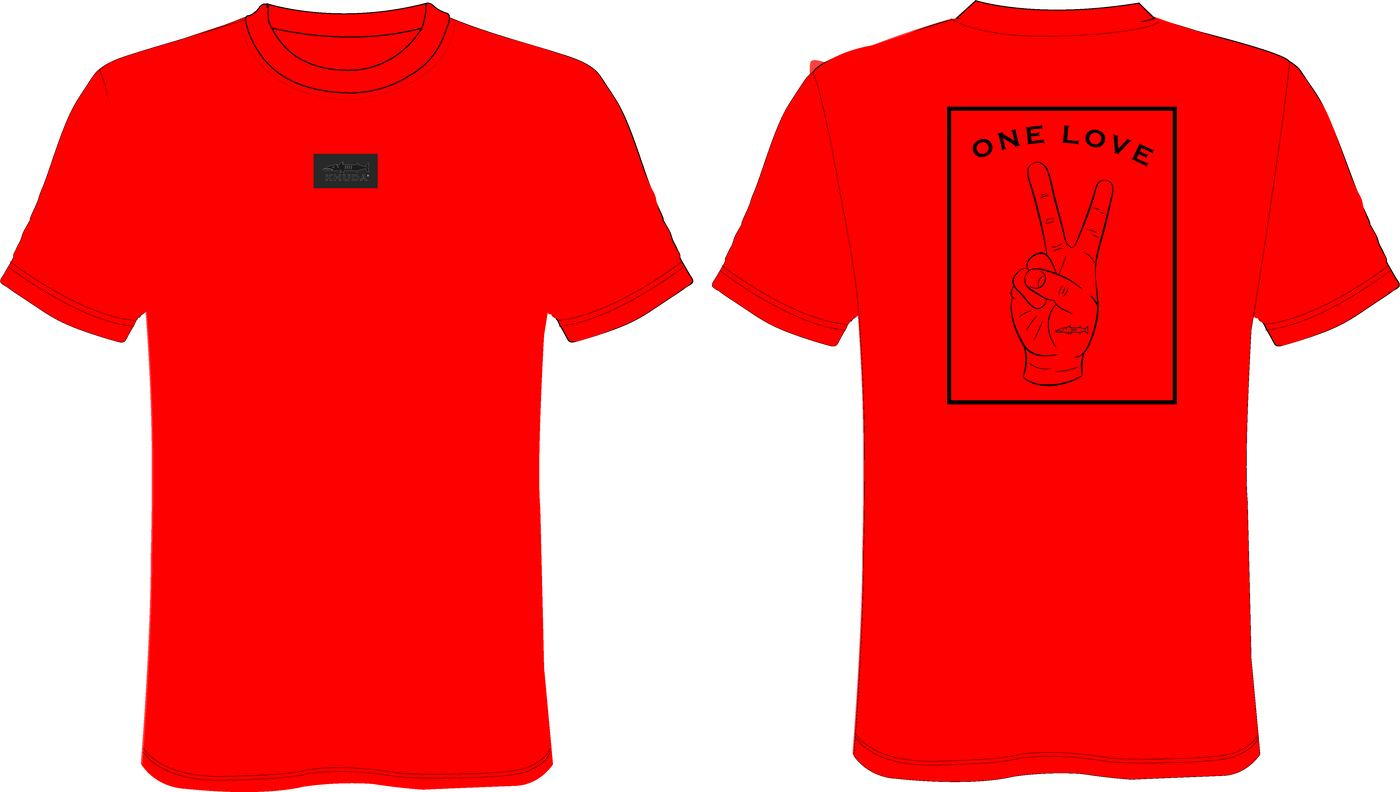 Camiseta Hombre Slimfit Roja Ref One Love