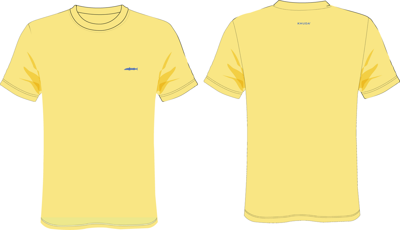 Camiseta Hombre Slimfit Amarillo Pale Estampada