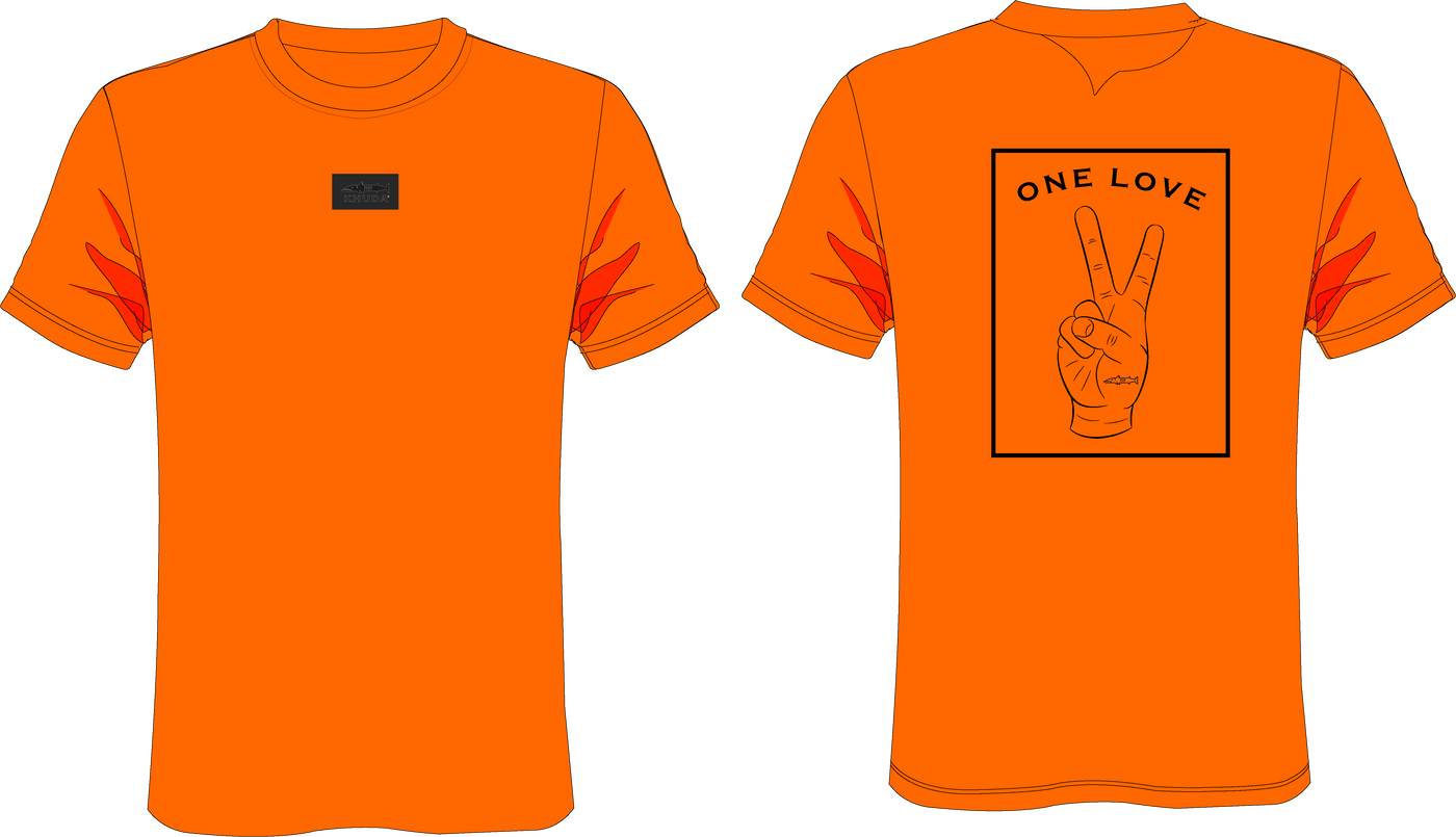 Camiseta Hombre ClassicFit Naranja Ref One Love