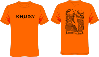 Camiseta Hombre Classicfit Naranja Ref Whale & Birds