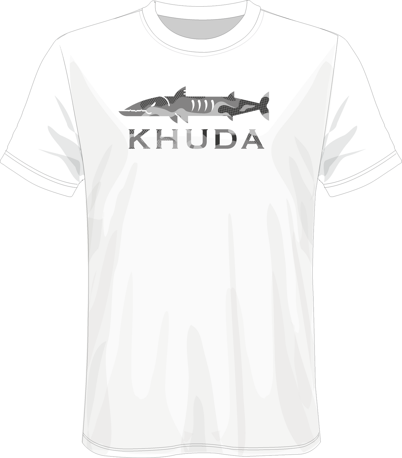 Camiseta Para Hombre Blanca Est Militar Gris Big Khuda