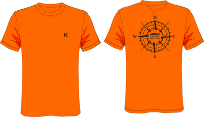 Camiseta Hombre Slimfit Naranja Ref Brújula