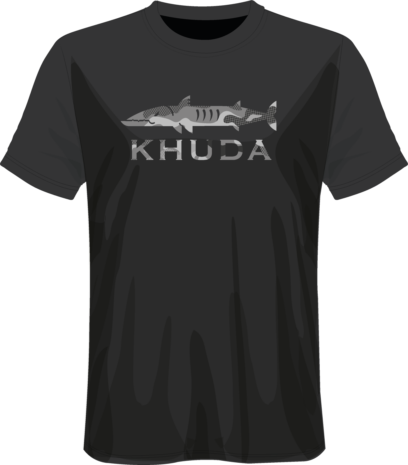 Camiseta Para Hombre Negra Est Militar Gris Big Khuda