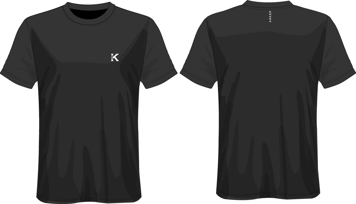 Camiseta Hombre Slimfit Negra Ref Punto Khuda Vol2