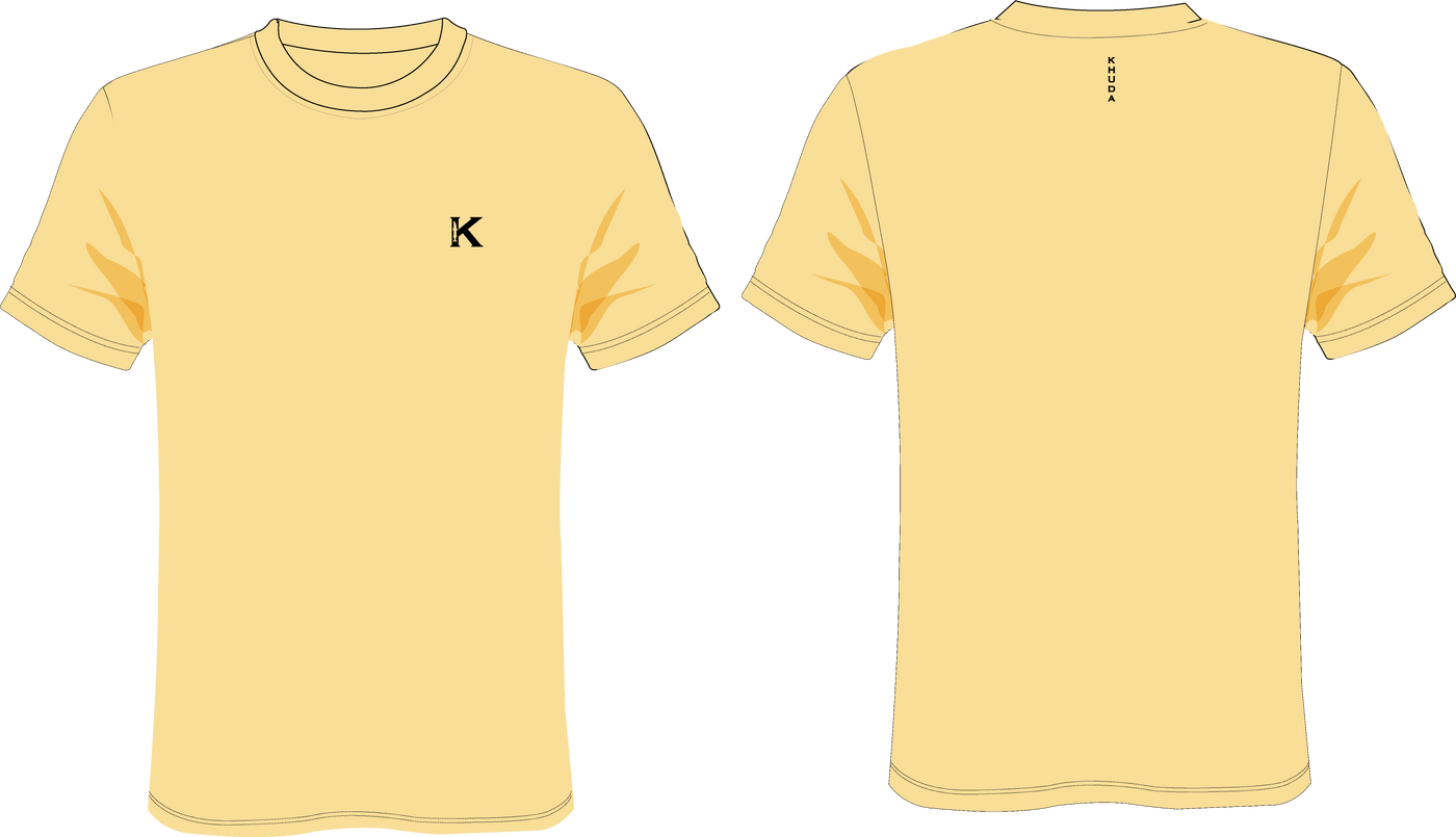 Camiseta Hombre Classicfit Amarillo Pale  Ref Punto Khuda Vol2