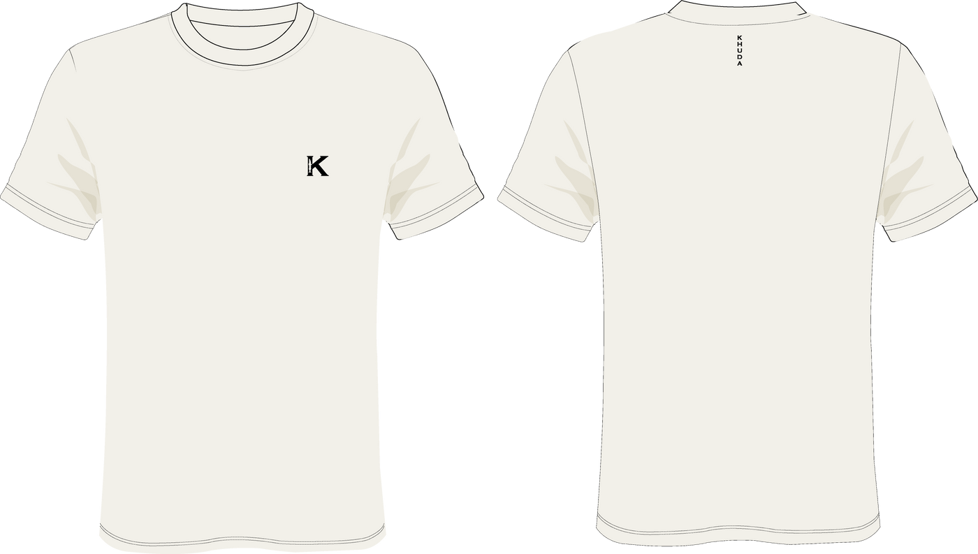 Camiseta Hombre Slimfit Crema Ref Punto Khuda Vol2