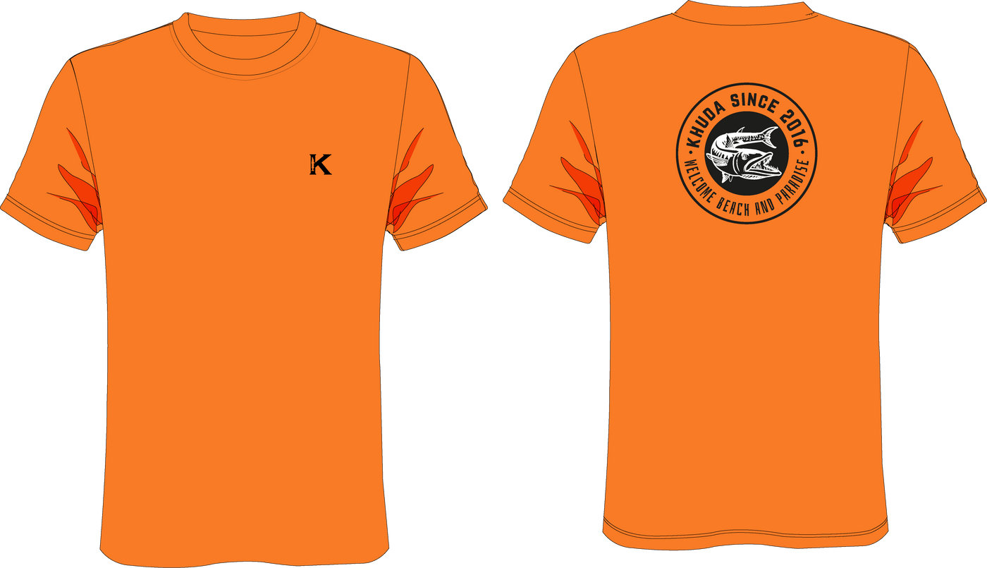 Camiseta Hombre Classicfit Naranja Ref Savage Khuda