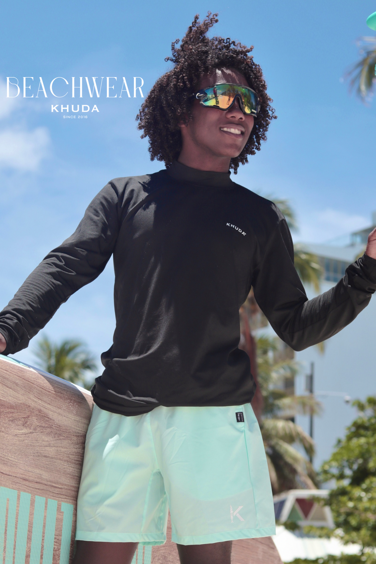 Pantaloneta Hombre poliester Verde Menta Ref New Khuda