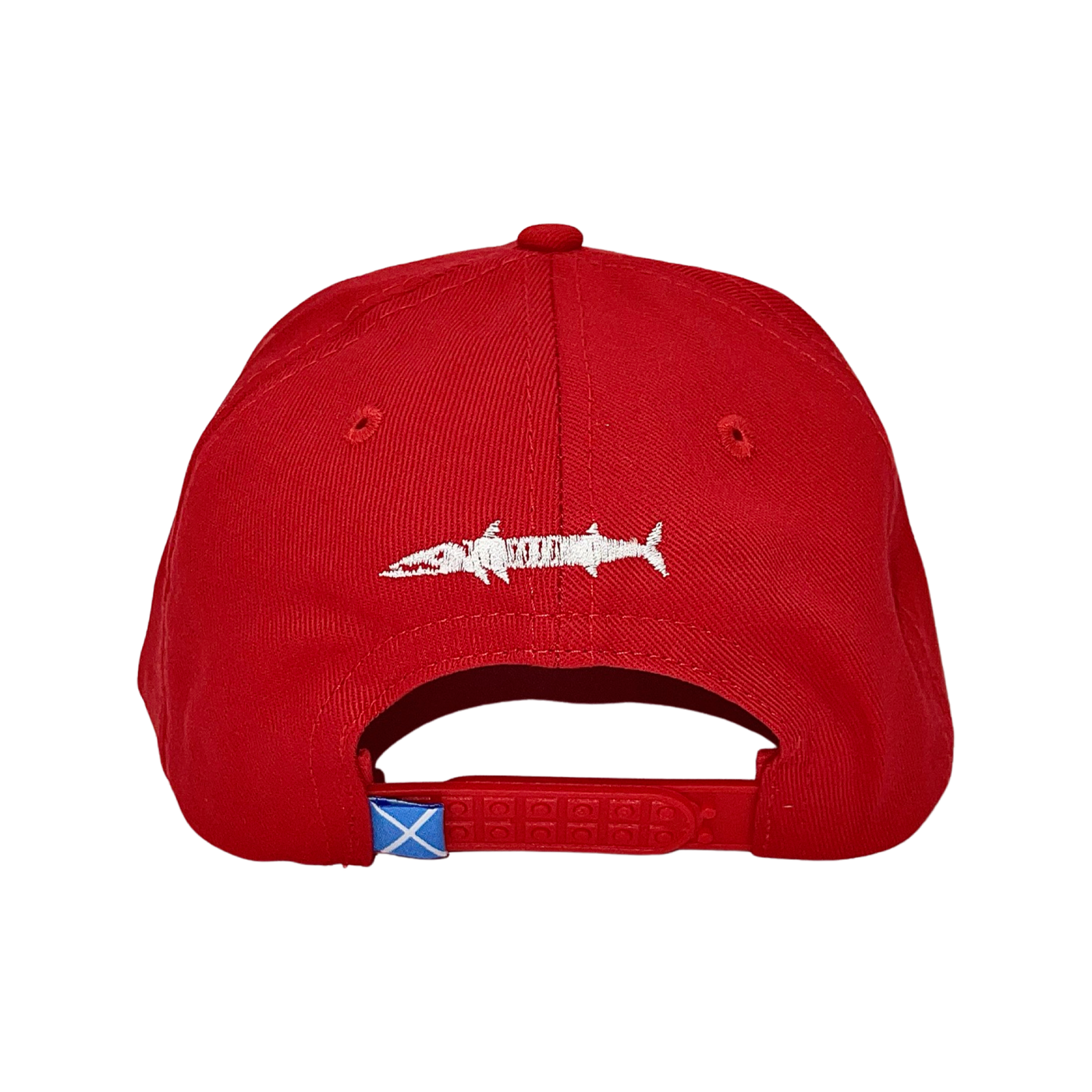 Gorra dril bordada fishing rojo/blanco