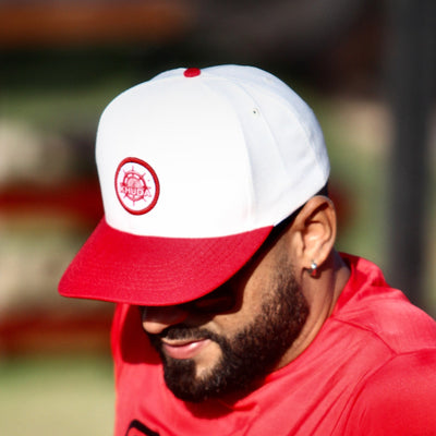 Gorra Memphys 6cr Timon Blanco-Rojo